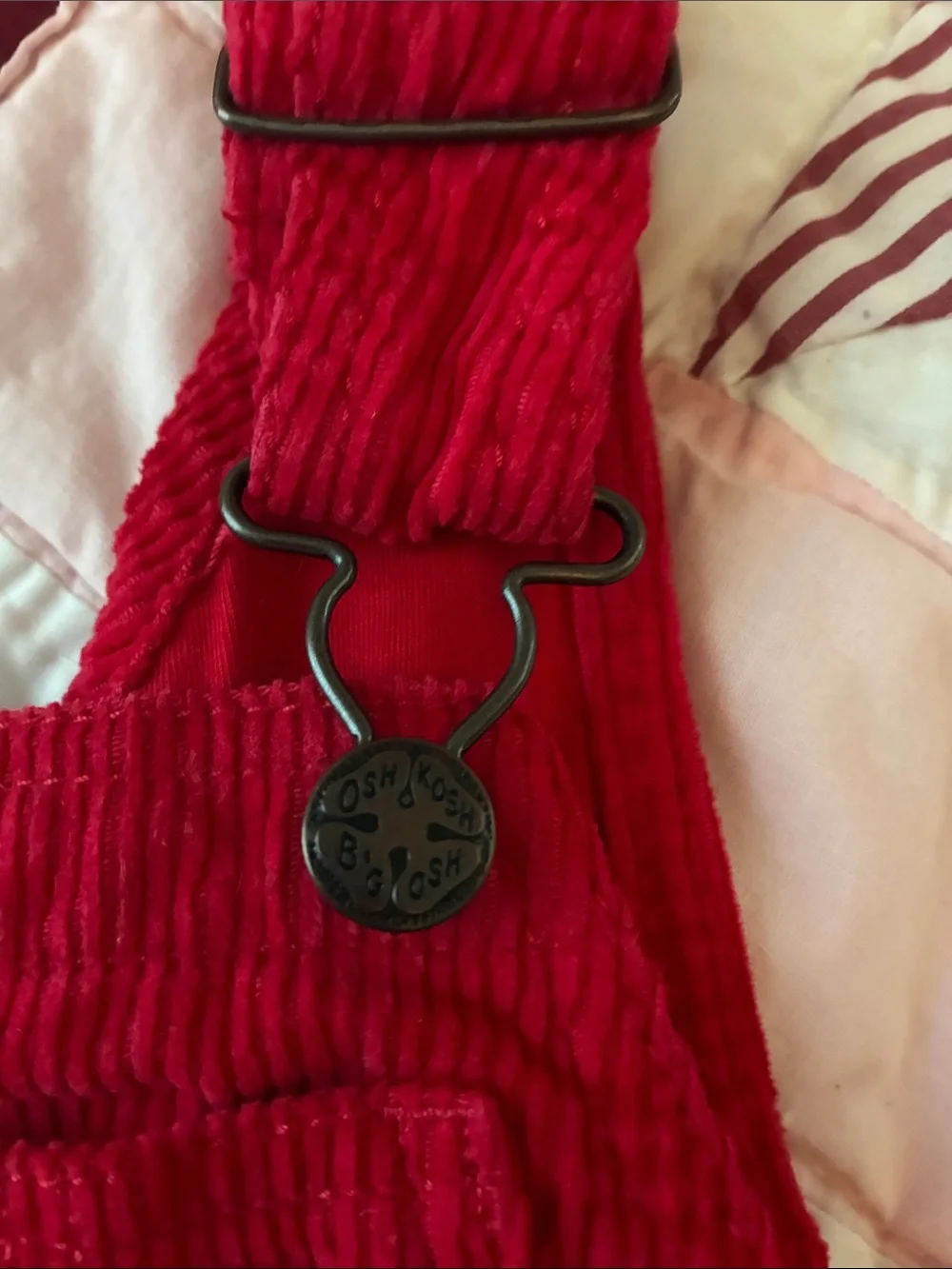 Oshkosh B’gosh Red Corduroy Overalls NWOT Sz 3T